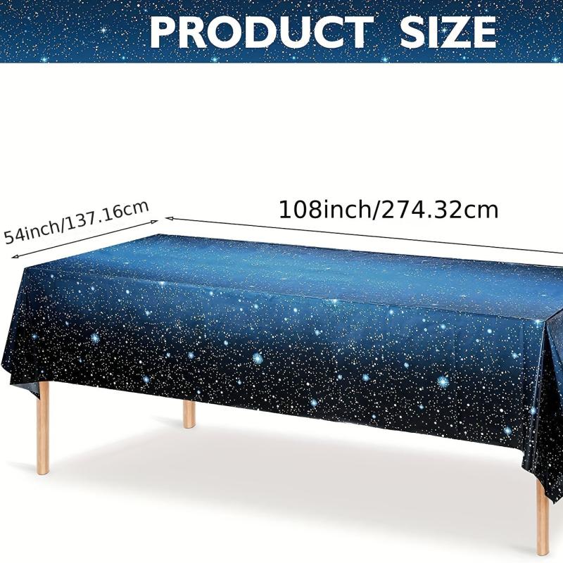 Birthday Party Space Tablecloth Starry Sky Disposable Waterproof Tablecloth
