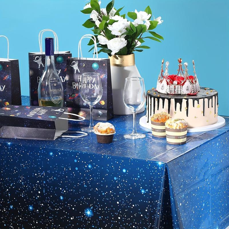 Birthday Party Space Tablecloth Starry Sky Disposable Waterproof Tablecloth