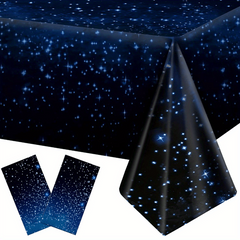 Birthday Party Space Tablecloth Starry Sky Disposable Waterproof Tablecloth