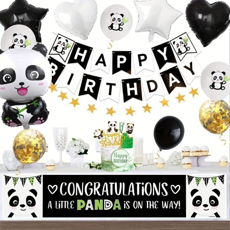 Panda Birthday Balloons Party Decorations for Gender Reveal Supplies