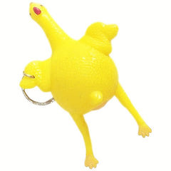 Funny Chicken and Eggs Squishy Squeeze Stress Relieve Toy Keychain