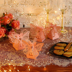 20pcs Butterfly Laser Cut Favor Boxes DIY Wedding Birthday Gift Candy Boxes