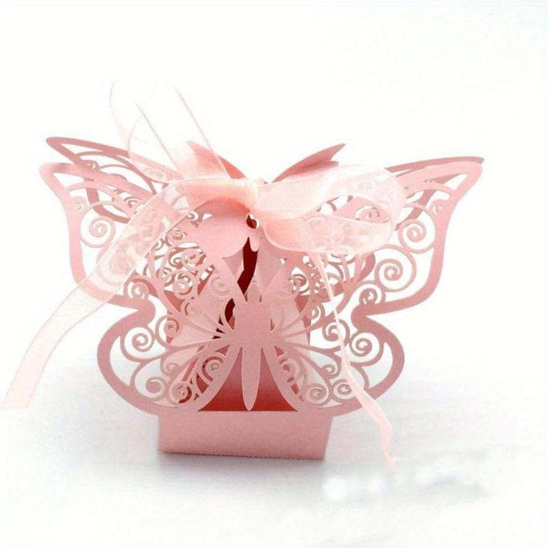 20pcs Butterfly Laser Cut Favor Boxes DIY Wedding Birthday Gift Candy Boxes