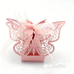 20pcs Butterfly Laser Cut Favor Boxes DIY Wedding Birthday Gift Candy Boxes