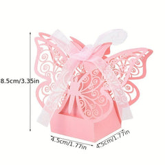 20pcs Butterfly Laser Cut Favor Boxes DIY Wedding Birthday Gift Candy Boxes