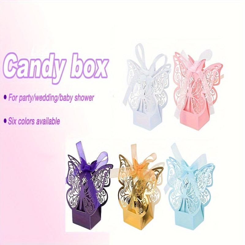 20pcs Butterfly Laser Cut Favor Boxes DIY Wedding Birthday Gift Candy Boxes