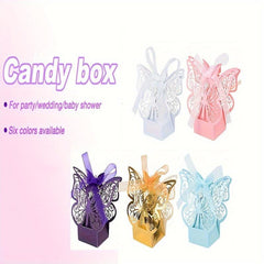 20pcs Butterfly Laser Cut Favor Boxes DIY Wedding Birthday Gift Candy Boxes