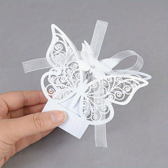 20pcs Butterfly Laser Cut Favor Boxes DIY Wedding Birthday Gift Candy Boxes