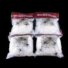 4pcs Halloween Outdoor Spider Web Party Props