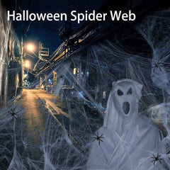4pcs Halloween Outdoor Spider Web Party Props