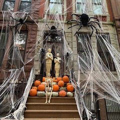 4pcs Halloween Outdoor Spider Web Party Props
