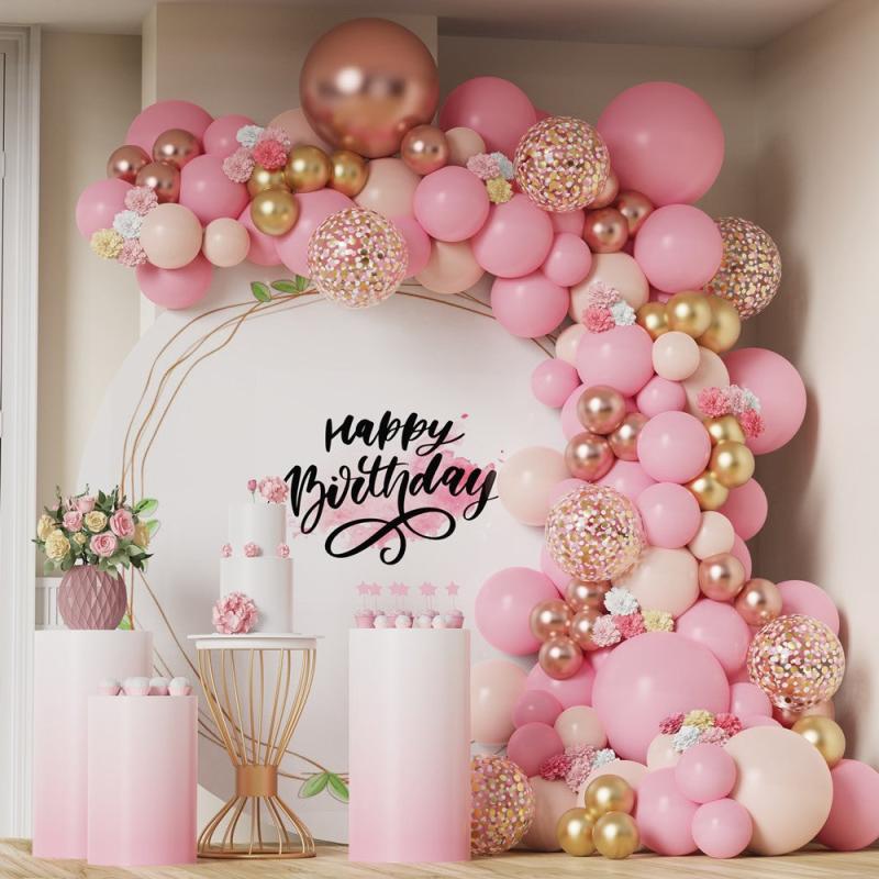 83pcs Pink Balloon Party Set Wedding Balloon Decoration Arrangement