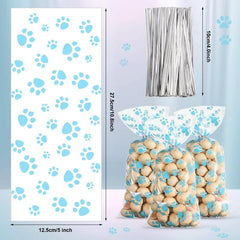 50pcs Dog Candy Bag Cat Sweets Bag Puppy Birthday Party Favors Supplies