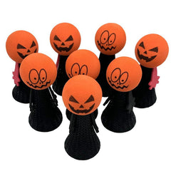 5pcs Funny Pumpkin Head Jumping Doll Finger Puppet Halloween Gift