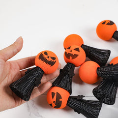 5pcs Funny Pumpkin Head Jumping Doll Finger Puppet Halloween Gift