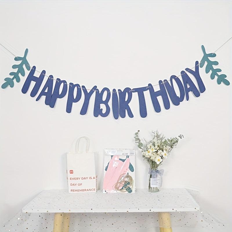Happy Birthday Letter Banner Forest Theme Boy Girl Party Decoration