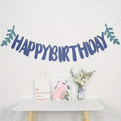 Happy Birthday Letter Banner Forest Theme Boy Girl Party Decoration