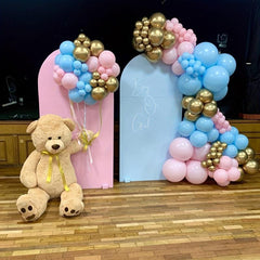 142pcs Pink & Gold Gender Reveal Balloons Kit