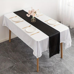 10 Pack Satin Table Runner 30x274cm Silk Fabric Wedding Banquet Decor