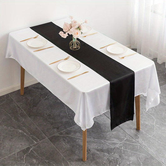 10 Pack Satin Table Runner 30x274cm Silk Fabric Wedding Banquet Decor