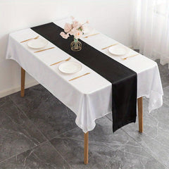 10 Pack Satin Table Runner 30x274cm Silk Fabric Wedding Banquet Decor