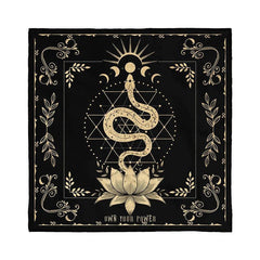 Own Your Power Altar Cloth Moon Phase Snake Tarot Reading Cloth