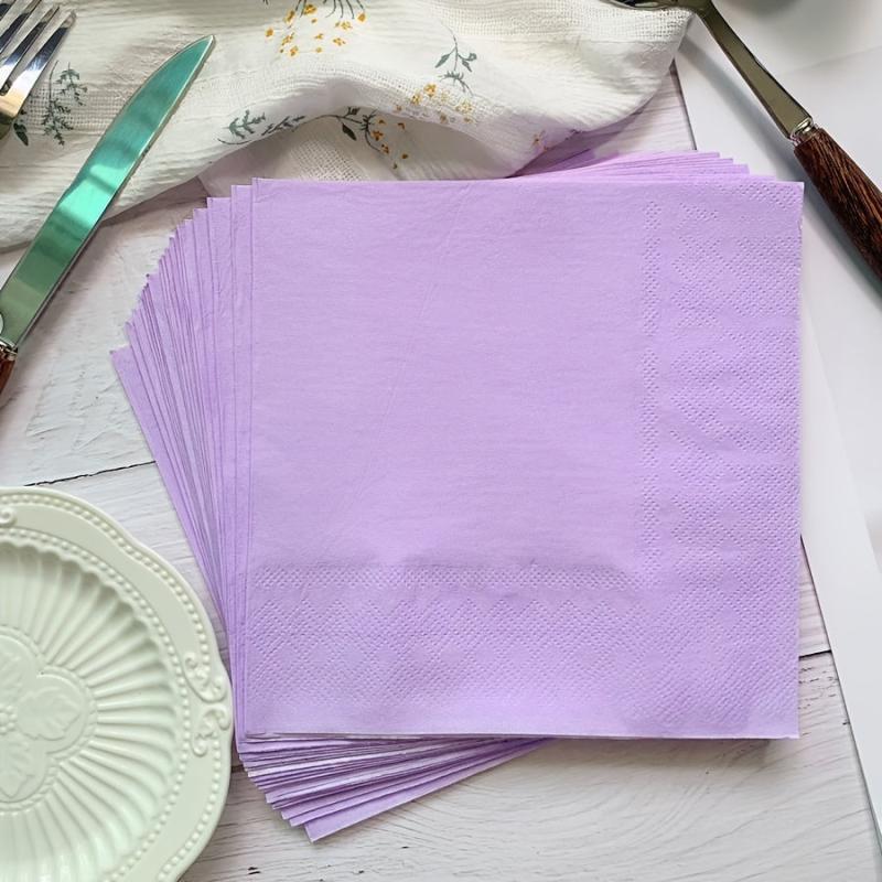 20pcs Lilac Party Napkins Disposable Suppl