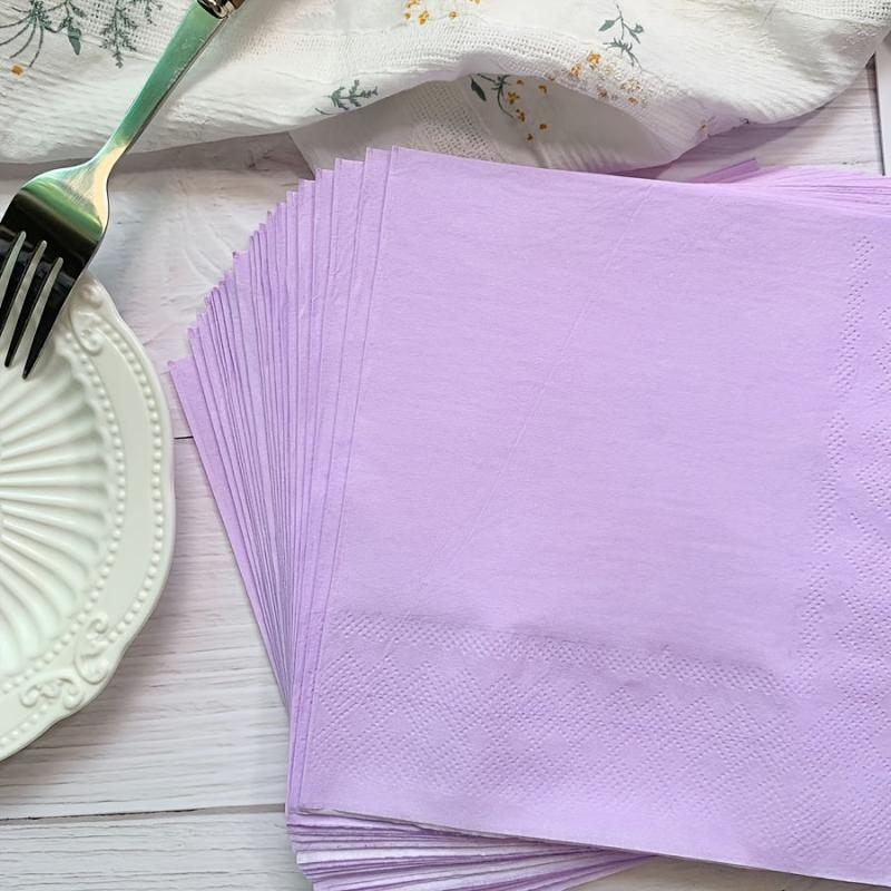 20pcs Lilac Party Napkins Disposable Suppl