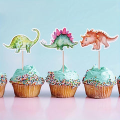 7pcs Dinosaur Cupcake Toppers for Birthday Party Baby Shower Decor