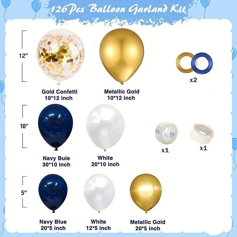 106pcs Brown & Navy Balloon Garland Arch Kit Unisex Balloon Decoration
