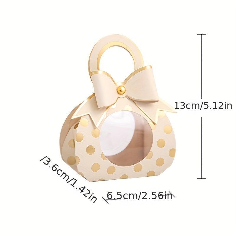 5pcs Mini Gift Bag Box with Bow for Parties and Events