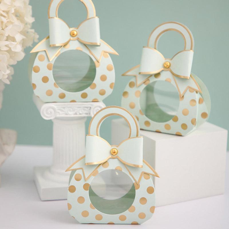 5pcs Mini Gift Bag Box with Bow for Parties and Events