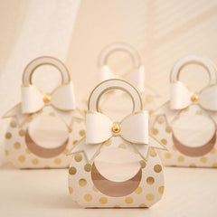 5pcs Mini Gift Bag Box with Bow for Parties and Events