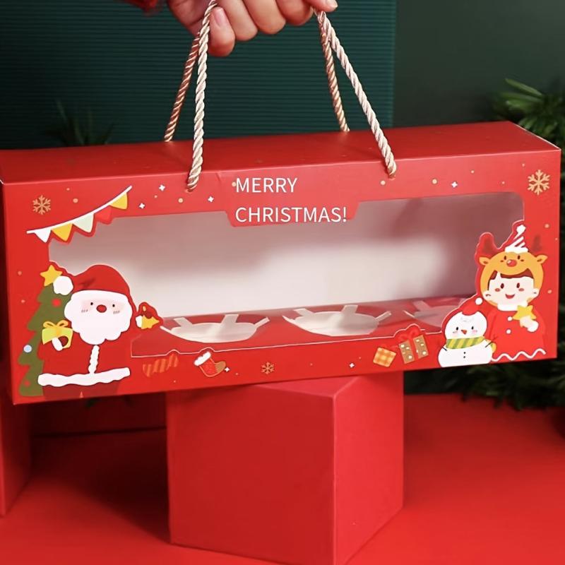 Christmas Cupcake Packing Box - Hand-held Gift Muffin Box