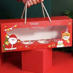 Christmas Cupcake Packing Box - Hand-held Gift Muffin Box