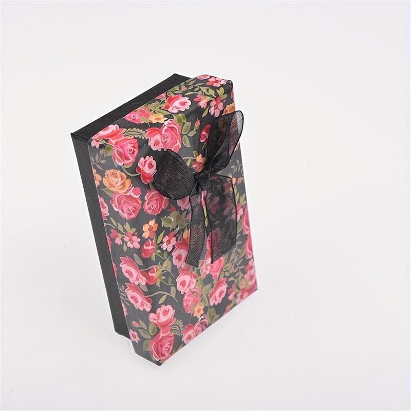 Colorful Flower Pattern Earrings Box