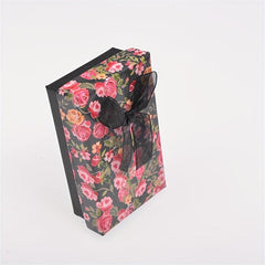 Colorful Flower Pattern Earrings Box