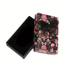Colorful Flower Pattern Earrings Box