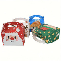 4pcs Portable Paper Box Christmas Decorations Navidad
