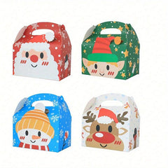 4pcs Portable Paper Box Christmas Decorations Navidad