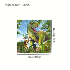 20pcs Party Napkins Animals Giraffes Elephants For Parties