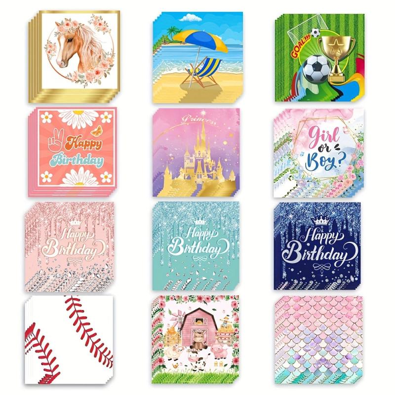20pcs Party Napkins Animals Giraffes Elephants For Parties