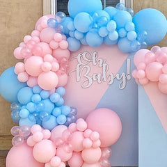 202pcs Pink Balloons Set Baby Shower Gender Reveal Party Decor Supplies