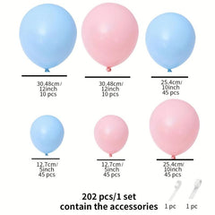 202pcs Pink Balloons Set Baby Shower Gender Reveal Party Decor Supplies