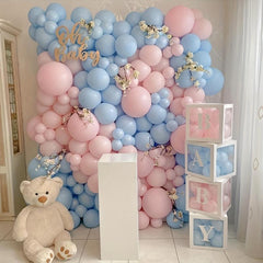 202pcs Pink Balloons Set Baby Shower Gender Reveal Party Decor Supplies