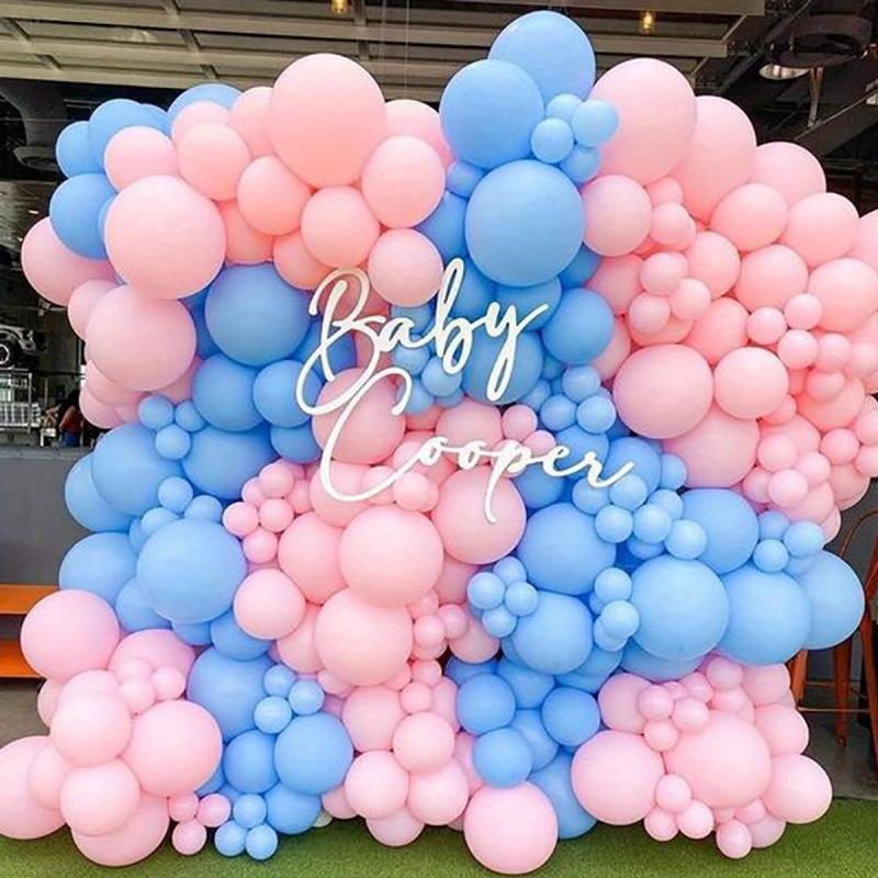 202pcs Pink Balloons Set Baby Shower Gender Reveal Party Decor Supplies