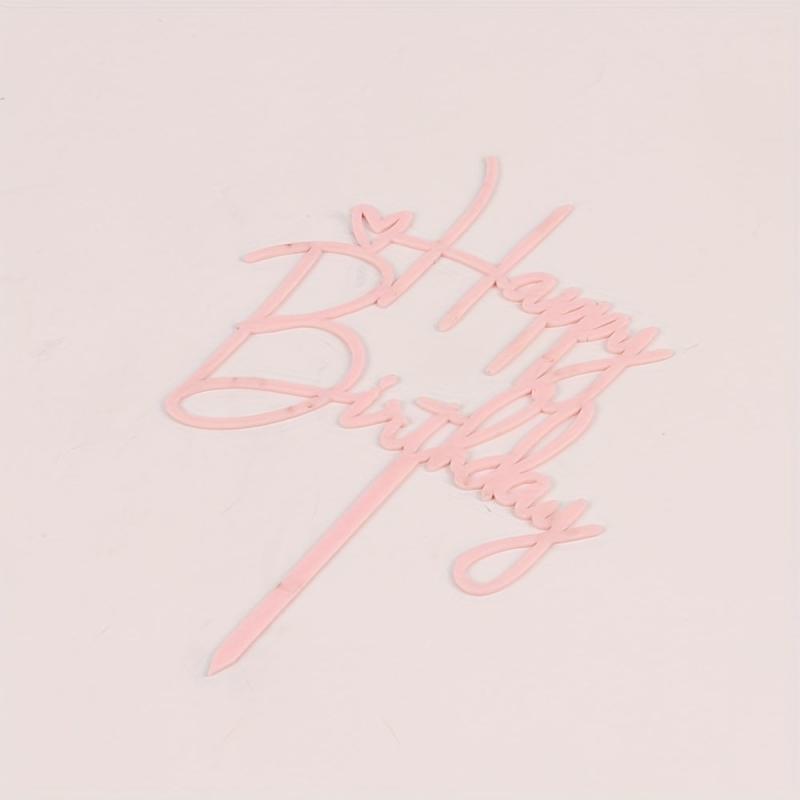 Happy Birthday Cake Topper Plug-in Flag Party Decor