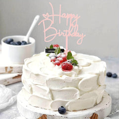 Happy Birthday Cake Topper Plug-in Flag Party Decor