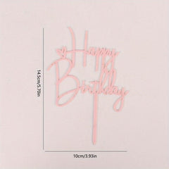 Happy Birthday Cake Topper Plug-in Flag Party Decor