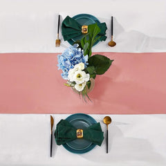 10 Pack Rose Satin Table Runners 30x274 Cm Long Silk Smooth Fabric Wedding Par